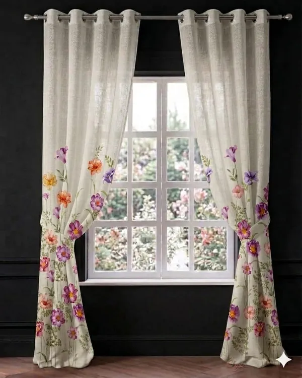 Sheer_Floral_Print_Eyelet_Window_Curtains