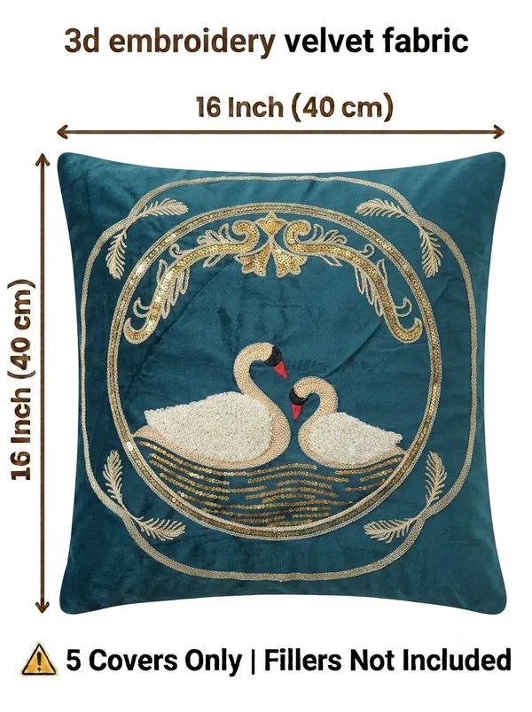 Velvet_Decorative_Swan_Embroidered_Cushion_Covers_Set_Of_5