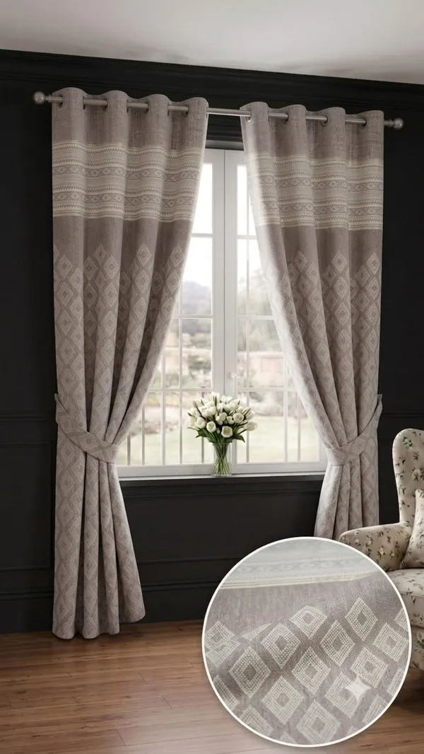Grey_Geometric_Pattern_Eyelet_Curtain_Pair