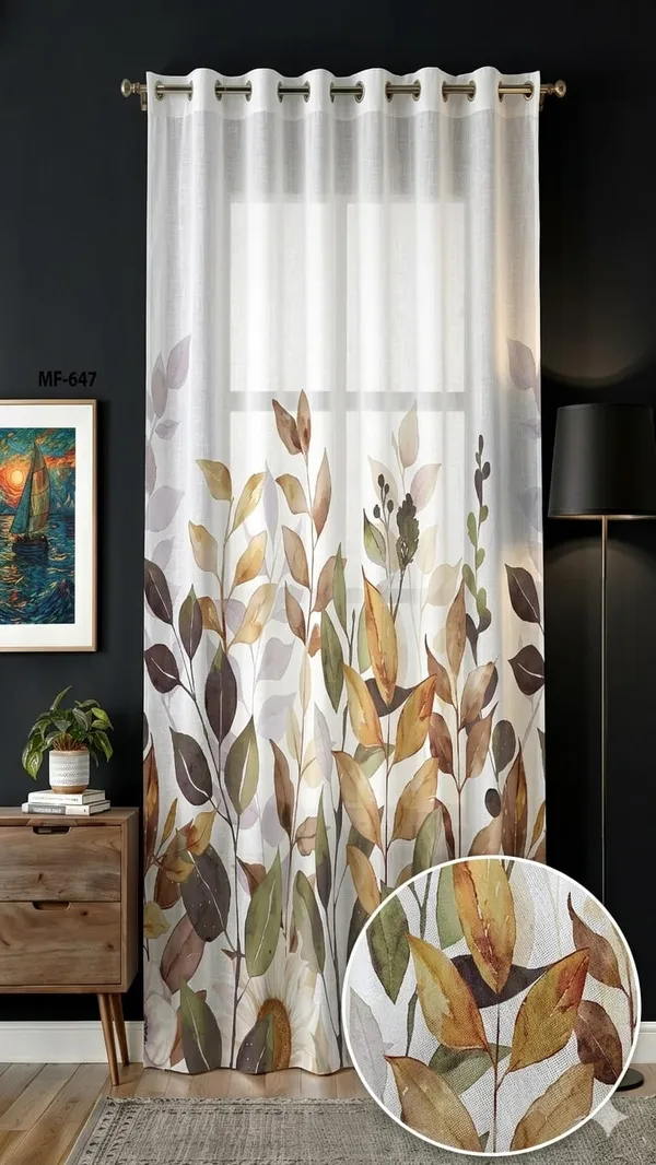Sheer_Botanical_Leaf_Print_Eyelet_Window_Curtain