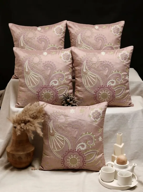Pink_Fabric_Traditional_Paisley_Embroidered_Cushion_Cover