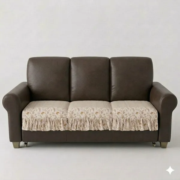 Beige_Velvet_Floral_Print_Quilted_Blanket