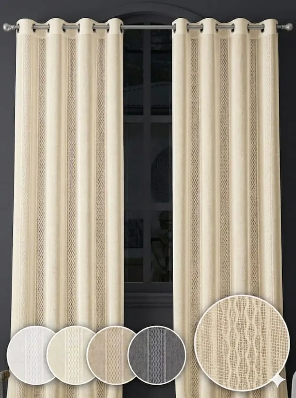 Fabric_Modern_Striped_Eyelet_Curtain