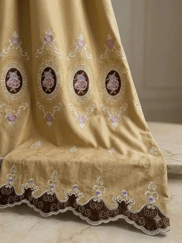 Beige_Embroidered_Floral_Pattern_Curtain
