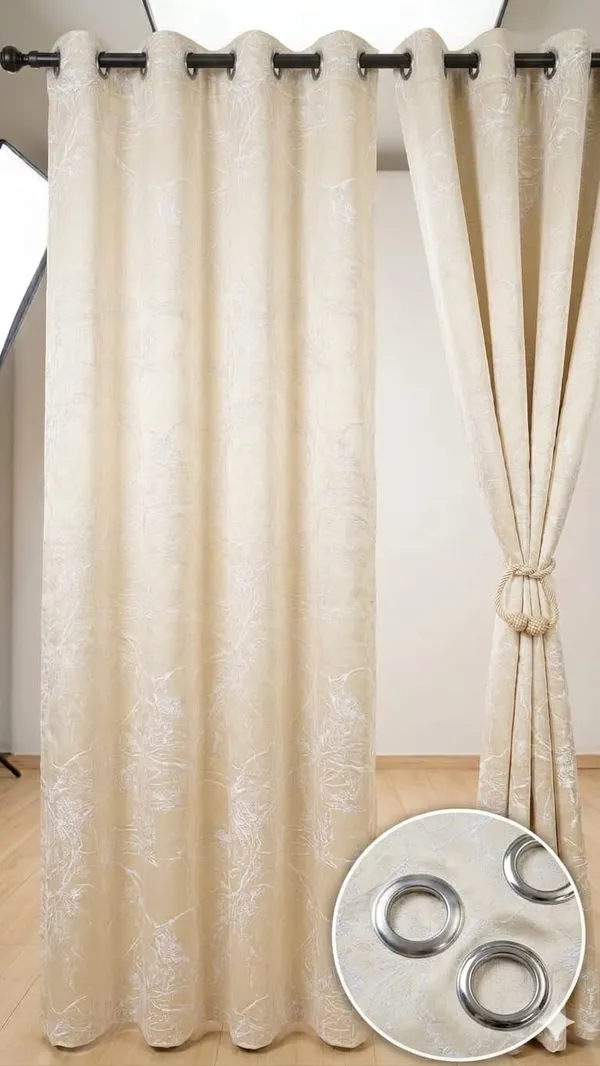 Cream_Textured_Floral_Pattern_Eyelet_Curtain