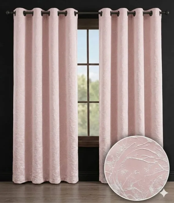 Pink_Textured_Marble_Print_Window_Curtains