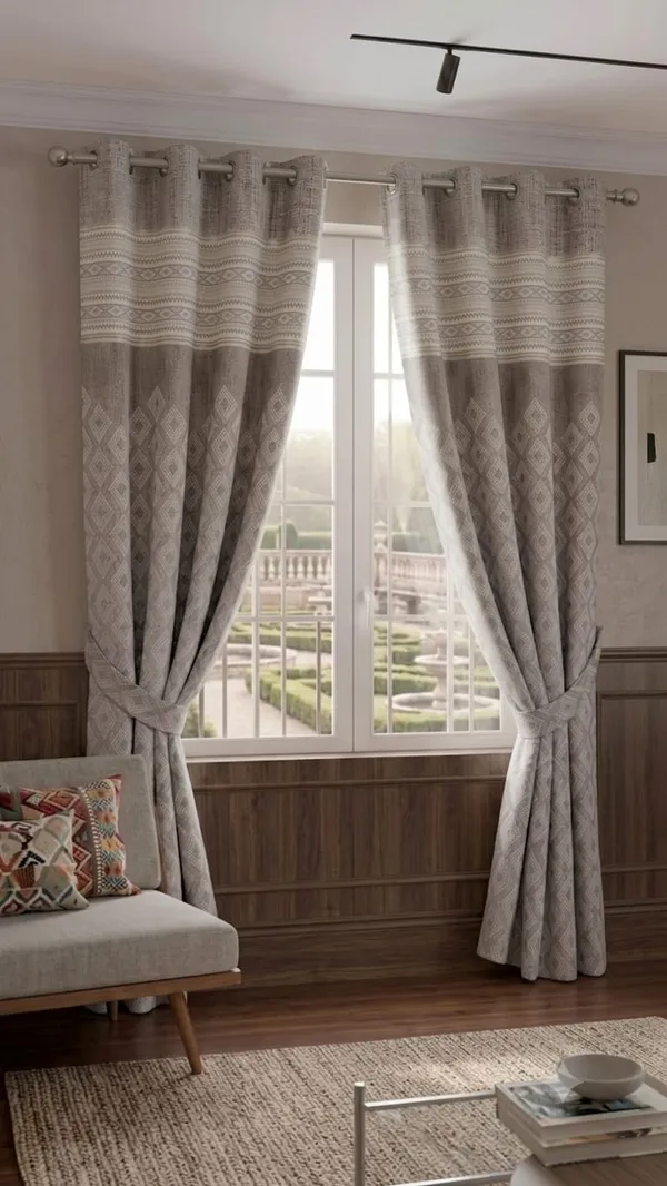 Woven_Contemporary_Geometric_Print_Eyelet_Curtains