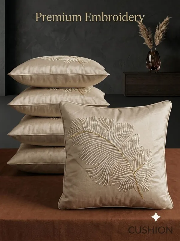 Beige_Embroidered_Decorative_Cushion_Cover