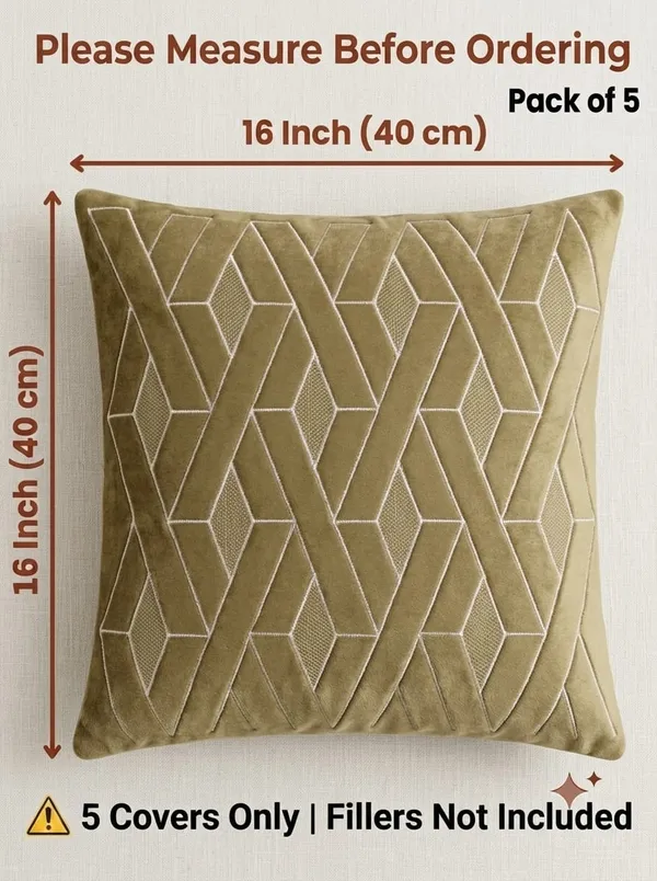 Olive_Geometric_Pattern_Decorative_Cushion_Cover