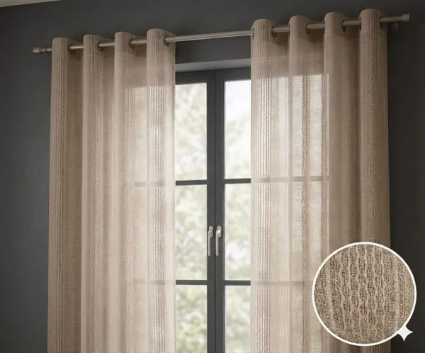 Beige_Textured_Stripe_Sheer_Curtains