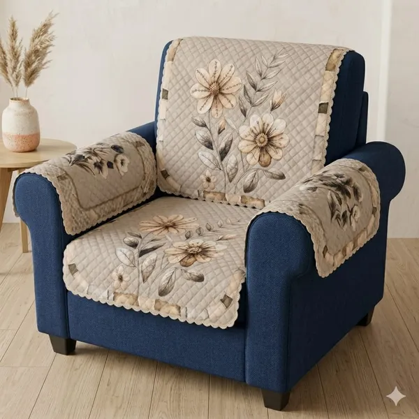 PRINTED_CHAMPA_BEIGE-1SEATER_4PC