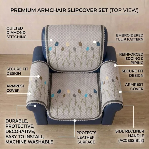 PRINTED_DAISY_GREY-1SEATER_4PC