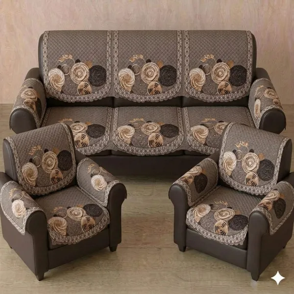 PRINTED_JASMINE_BROWN-5SEATER3+1+1-16PC