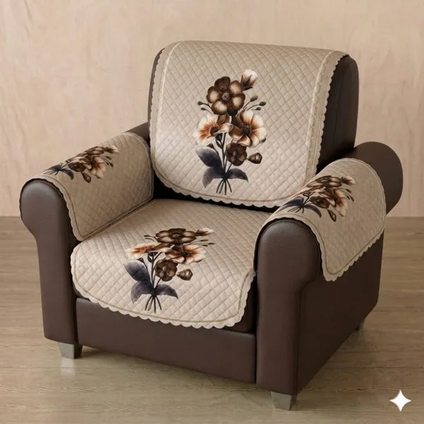 PRINTED_LOTUS_BEIGE-1SEATER_4PC