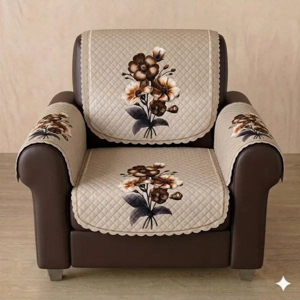 PRINTED_LOTUS_BEIGE-1SEATER_4PC