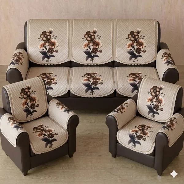 PRINTED_LOTUS_BEIGE-5SEATER3+1+1-16PC