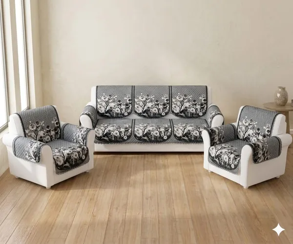 PRINTED_MAGNOLIA_GREY-5SEATER3+1+1-16PC