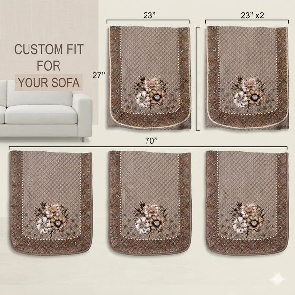 PRINTED_PANSY_BROWN-5SEATER3+1+1-16PC