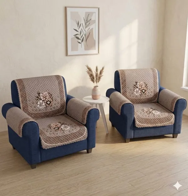 PRINTED_PANSY_BROWN-5SEATER3+1+1-16PC
