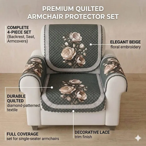 PRINTED_PETUNIA_GREEN-1SEATER_4PC