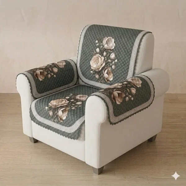 PRINTED_PETUNIA_GREEN-1SEATER_4PC