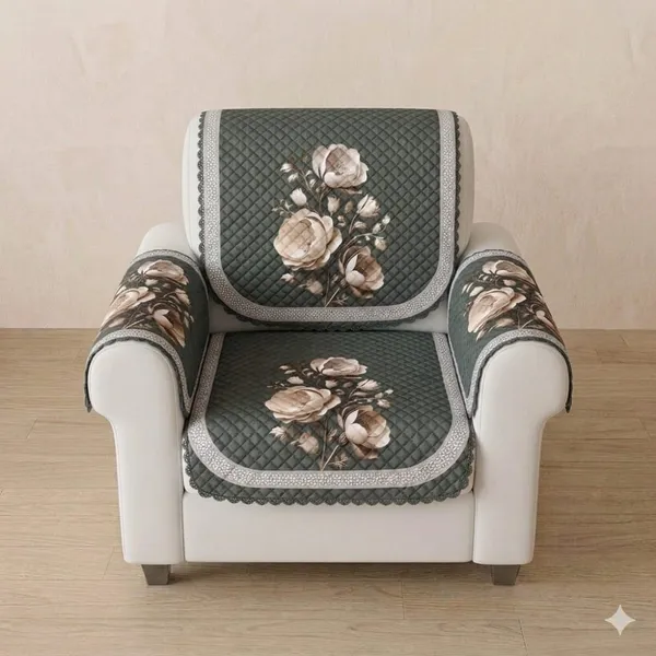PRINTED_PETUNIA_GREEN-1SEATER_4PC