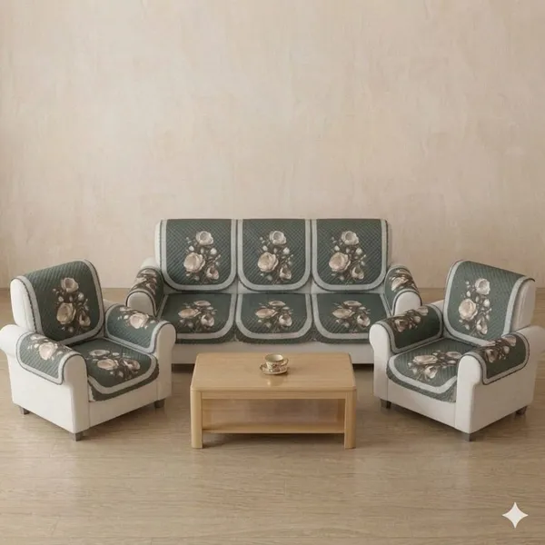 PRINTED_PETUNIA_GREEN-5SEATER3+1+1-16PC