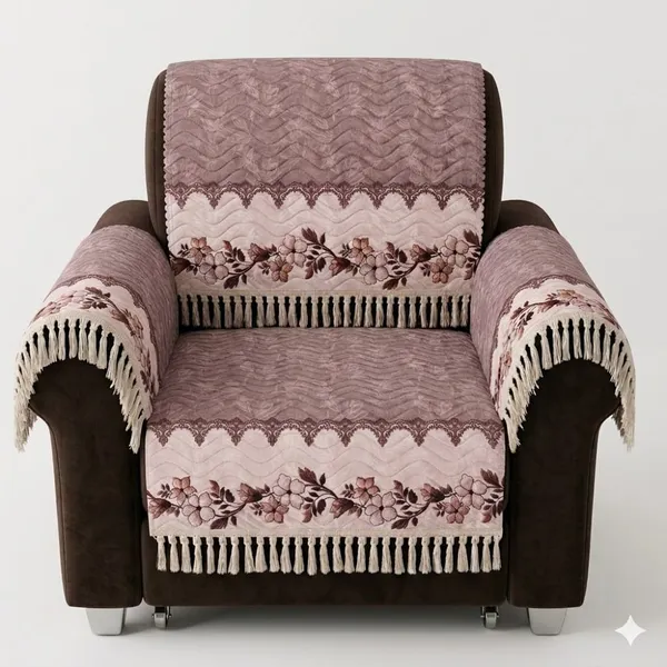 Fabric_Quilted_Floral_Print_Single_Seater_Sofa_Cover