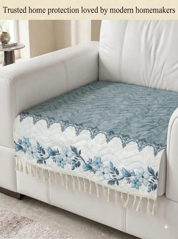 Blue_Floral_Print_Single_Seater_Sofa_Seat_Cover