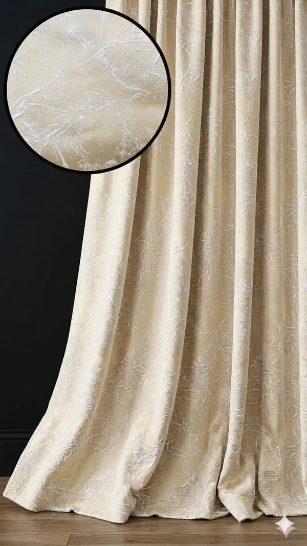 Cream_Textured_Floral_Pattern_Eyelet_Curtain