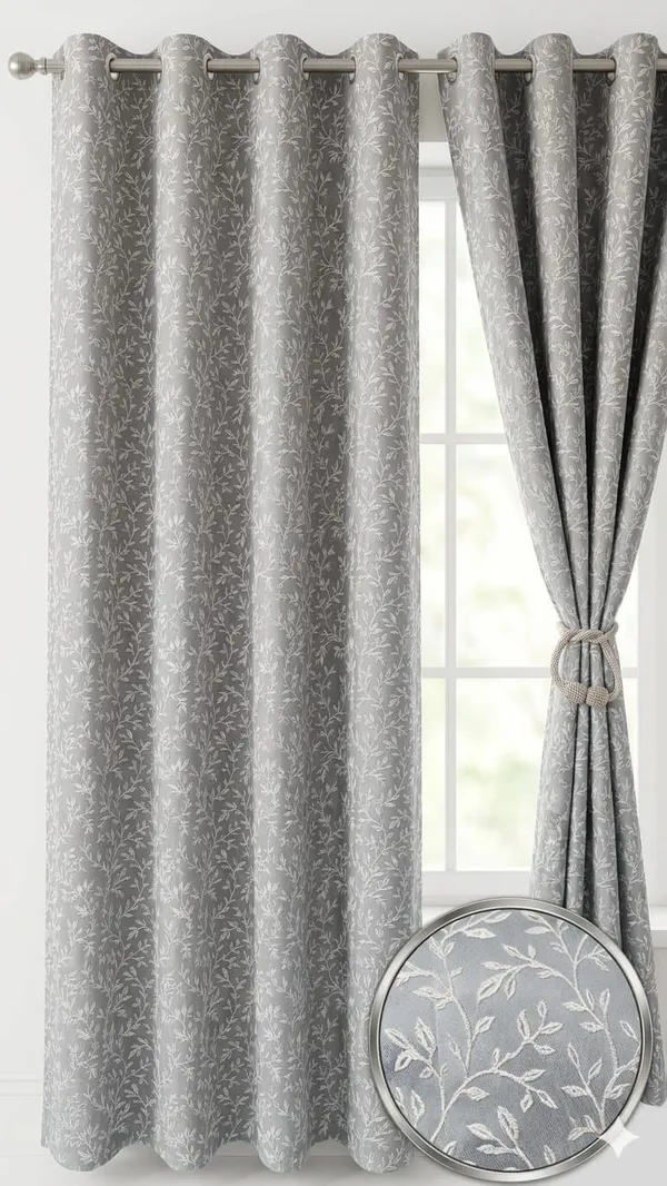 Grey_Floral_Embroidered_Window_Curtain