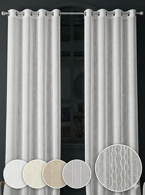 Fabric_Modern_Textured_Eyelet_Curtain_Panel