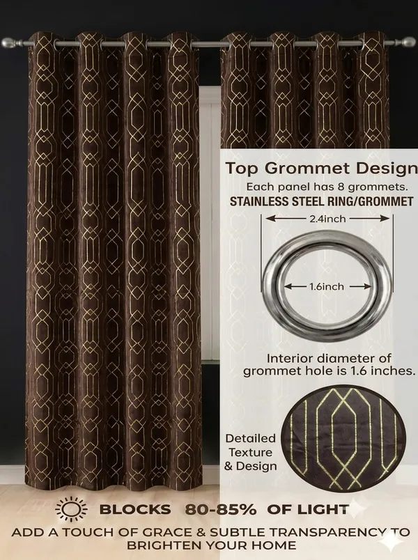 Robust_foil_print_brown9feet2pcs