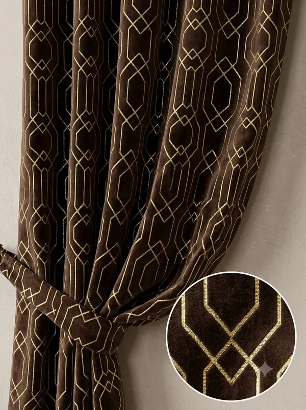 Robust_foil_print_brown9feet2pcs