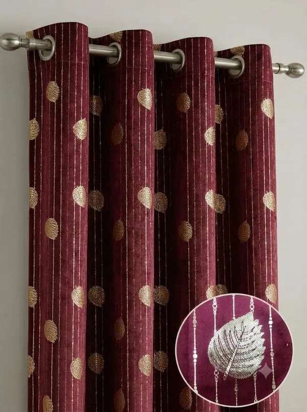 Leaf_Stripes_maroon_5Ft2pcs