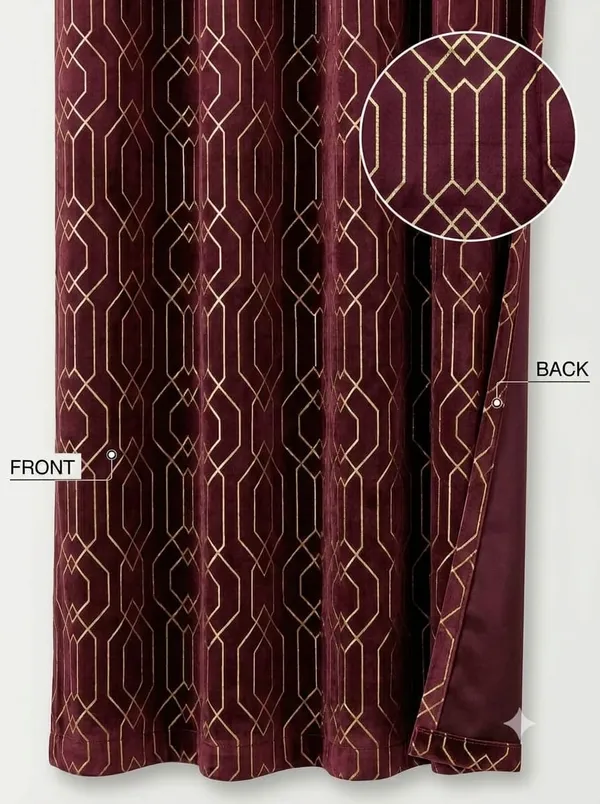 Robust_foil_print_maroon7feet2pcs
