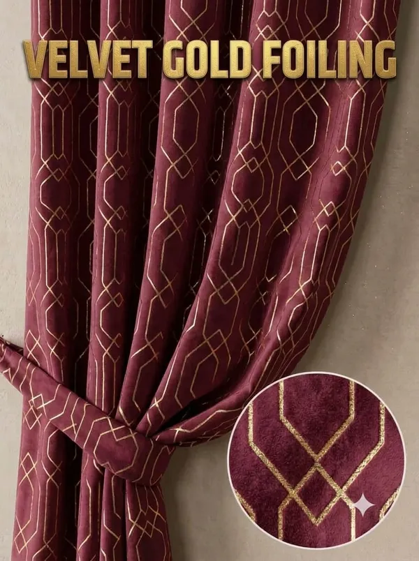 Robust_foil_print_maroon7feet2pcs