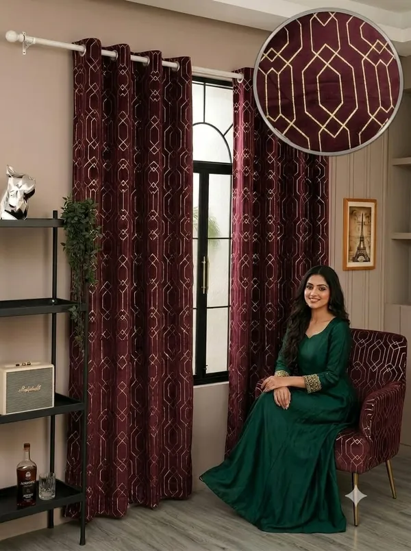 Robust_foil_print_maroon9feet2pcs