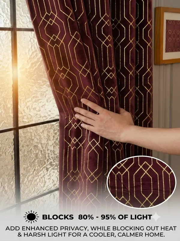 Robust_foil_print_maroon9feet2pcs