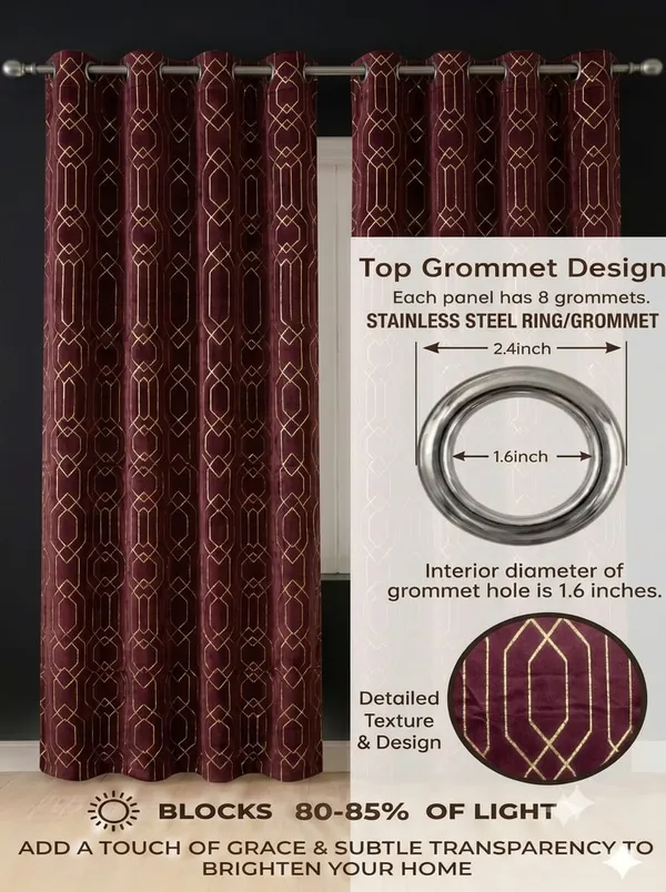 Robust_foil_print_maroon9feet2pcs