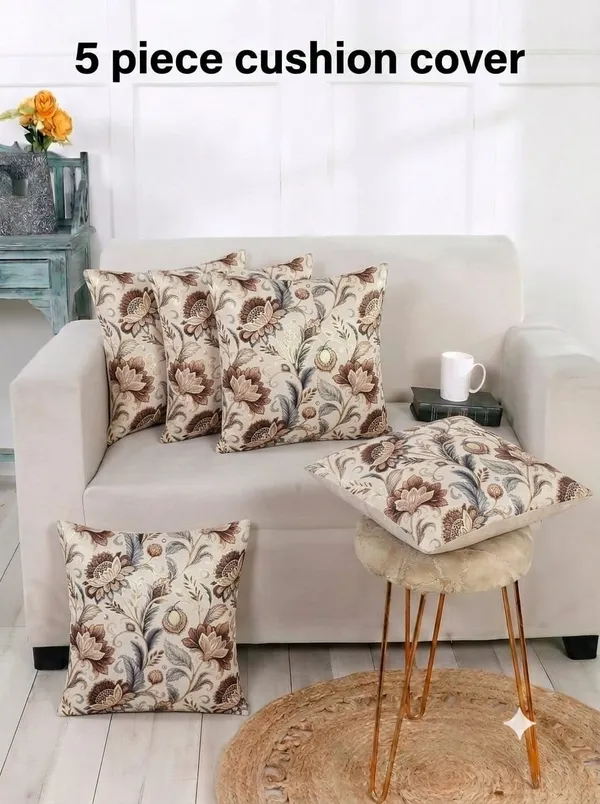 Fabric_Floral_Print_5_Piece_Cushion_Cover_Set