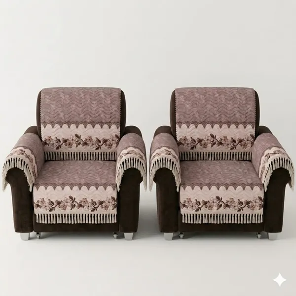 Quilted_Floral_Print_Single_Seater_Sofa_Cover