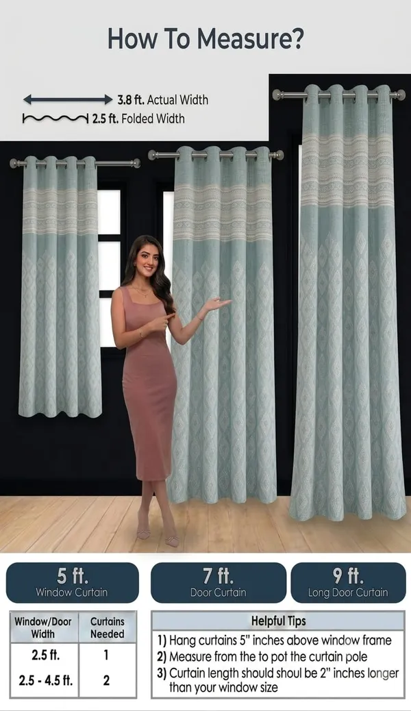 Fabric_Geometric_Pattern_Grommet_Window_Curtain
