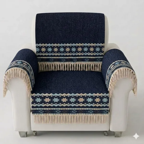 STAR_LACE_BLUE-1SEATER-4PC