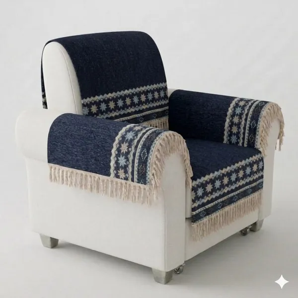 STAR_LACE_BLUE-1SEATER-4PC