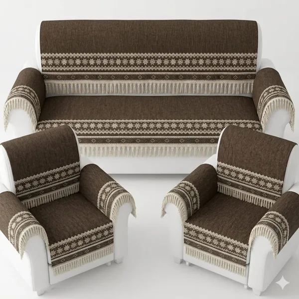 STAR_LACE_BROWN-5SEATER3+1+1-16PC
