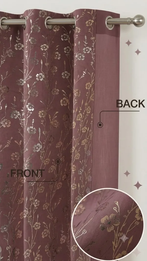 Jacquard_Floral_Print_Eyelet_Curtain