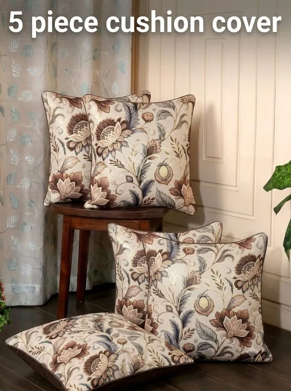 Fabric_Floral_Print_5_Piece_Cushion_Cover_Set