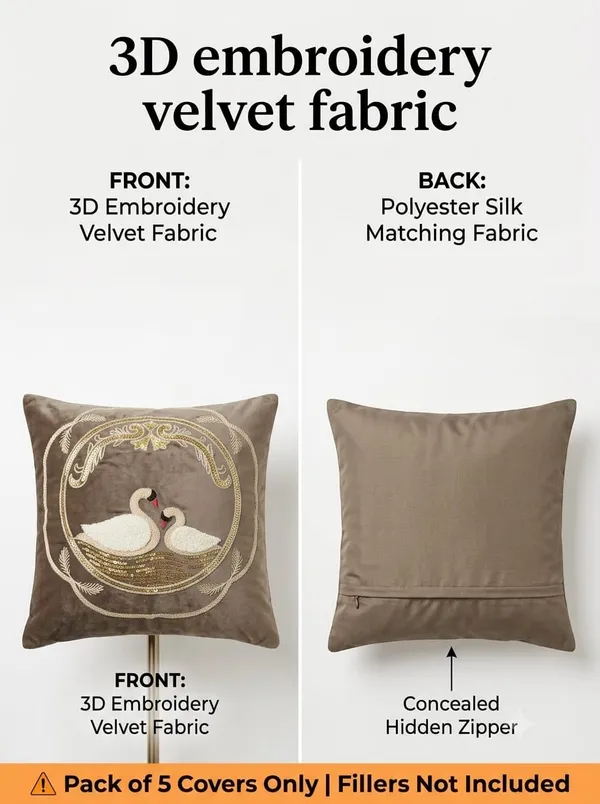 Grey_Velvet_Embroidered_Set_Of_5_Cushion_Covers