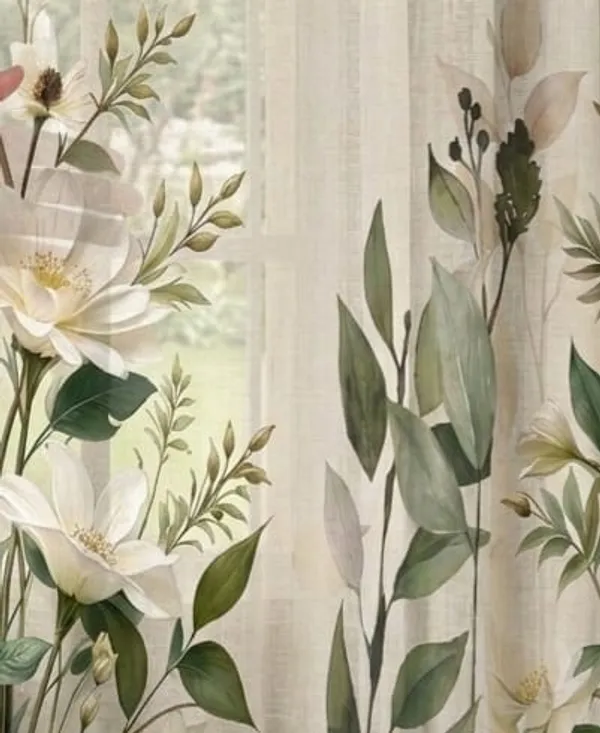 Botanical_Floral_Print_Grommet_Curtain_Panels